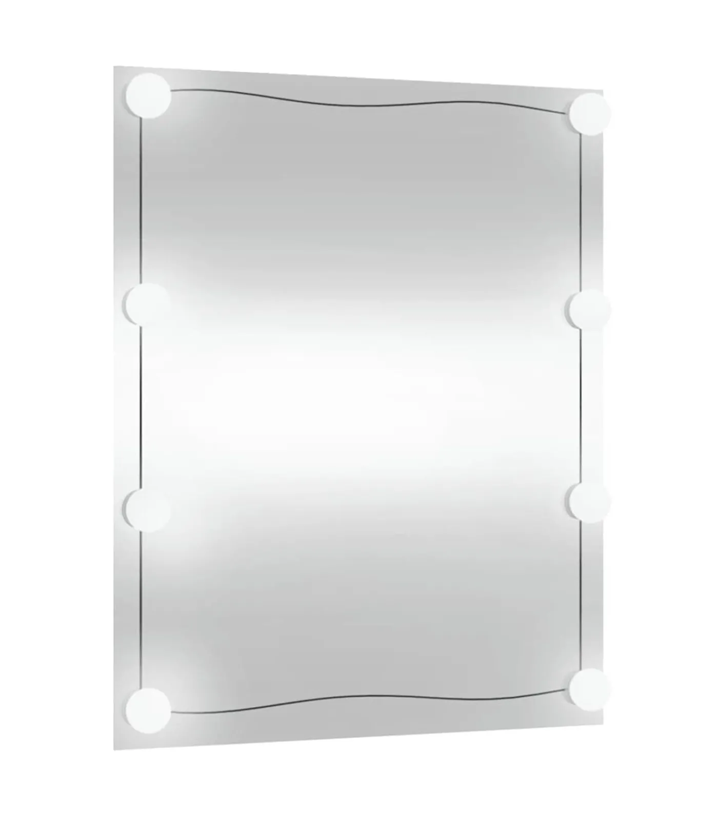 vidaXL Wandspiegel met LED's rechthoekig 50x60 cm glas