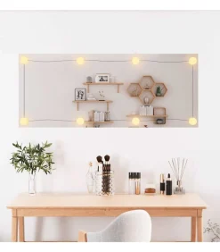Outlet Wandspiegel met LED's rechthoekig 40x100 cm glas Spiegels