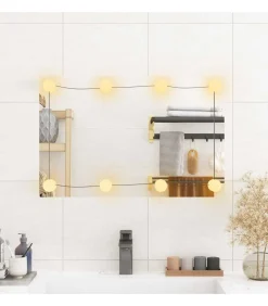 Best Wandspiegel met LED's rechthoekig 40x60 cm glas Spiegels