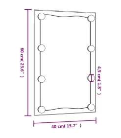 Best Wandspiegel met LED's rechthoekig 40x60 cm glas Spiegels