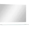 vidaXL Wandspiegel met schap 100x60 cm gehard glas