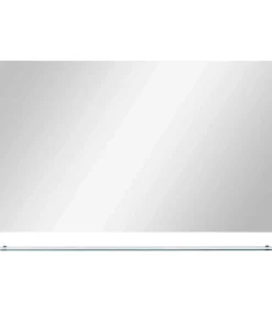 vidaXL Wandspiegel met schap 100x60 cm gehard glas