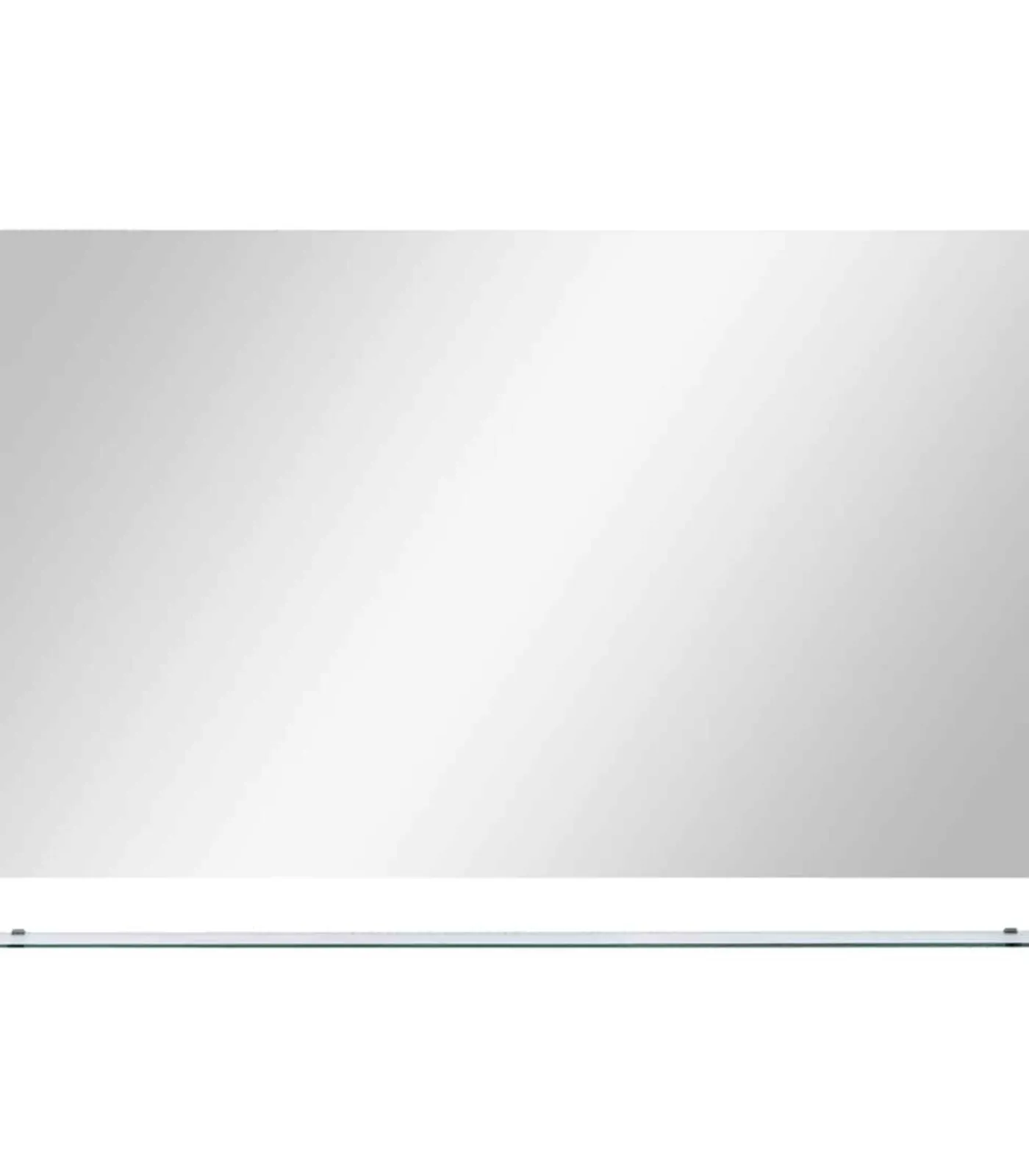 vidaXL Wandspiegel met schap 100x60 cm gehard glas