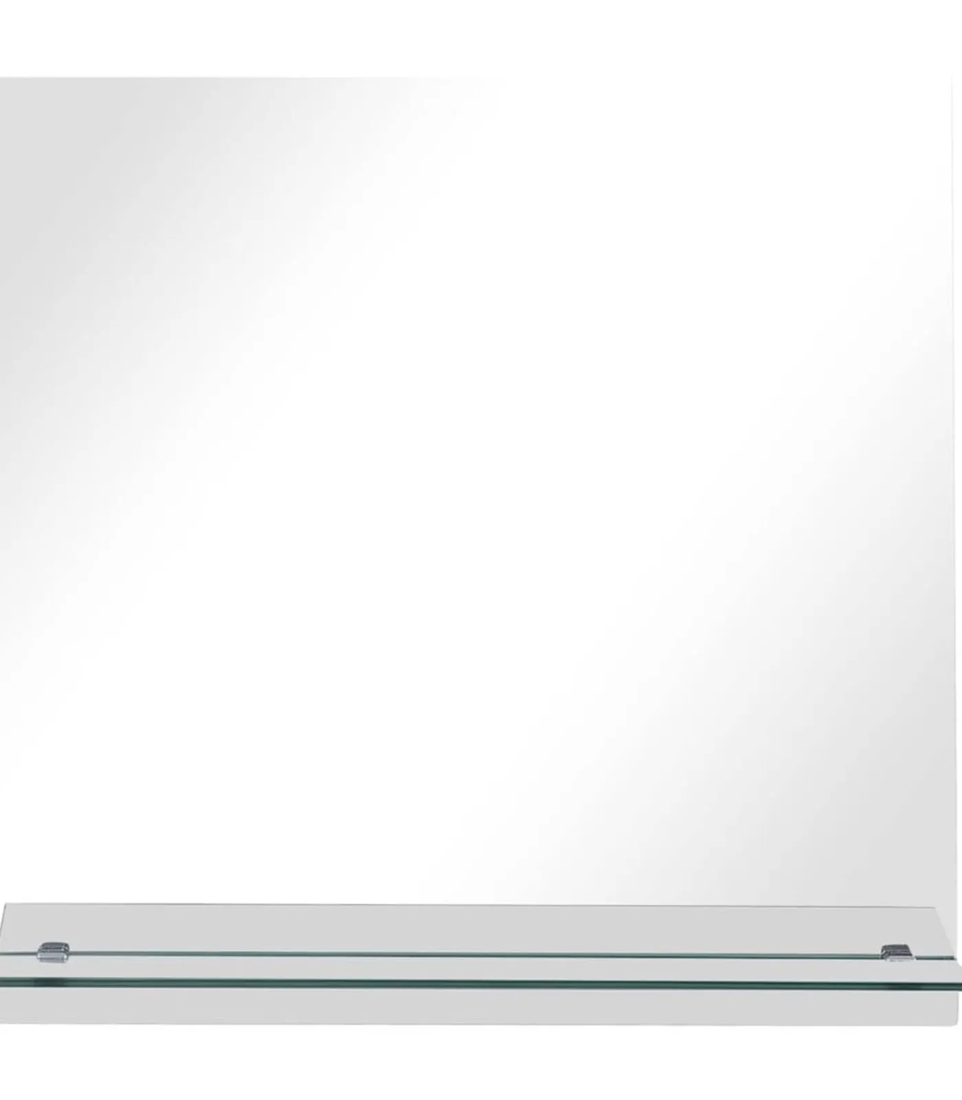 vidaXL Wandspiegel met schap 40x40 cm gehard glas