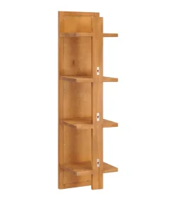 Sale Wandspiegel met schappen 30x30x120 cm massief teakhout Spiegels