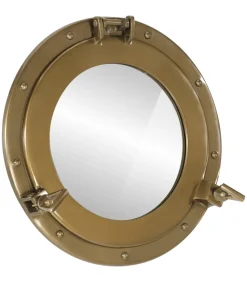 Clearance Wandspiegel patrijspoort Ø38 cmaluminium en glas Spiegels