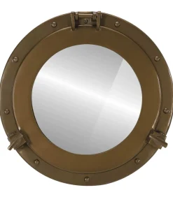 Clearance Wandspiegel patrijspoort Ø38 cmaluminium en glas Spiegels