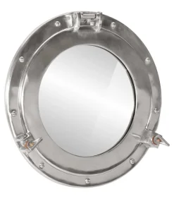 vidaXL Wandspiegel patrijspoort Ø38 cmaluminium en glas