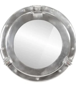 vidaXL Wandspiegel patrijspoort Ø38 cmaluminium en glas