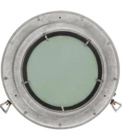 vidaXL Wandspiegel patrijspoort Ø38 cmaluminium en glas