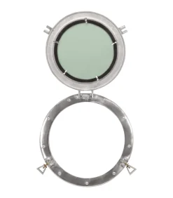 vidaXL Wandspiegel patrijspoort Ø38 cmaluminium en glas