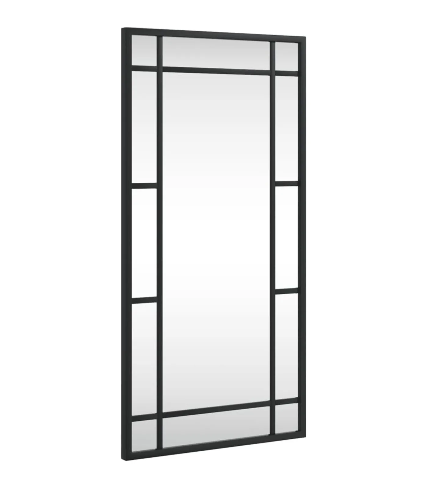 vidaXL Wandspiegel rechthoekig 30x60 cm ijzer zwart