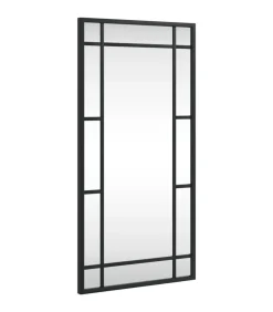 vidaXL Wandspiegel rechthoekig 30x60 cm ijzer zwart