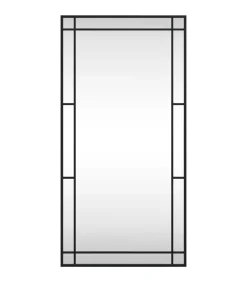 Sale Wandspiegel rechthoekig 50x100 cm ijzer zwart Spiegels