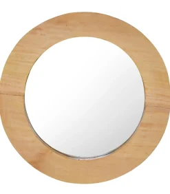 Clearance Wandspiegel rond 40 cm teakhout Spiegels