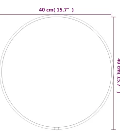 vidaXL Wandspiegel rond Ø40 cm zwart