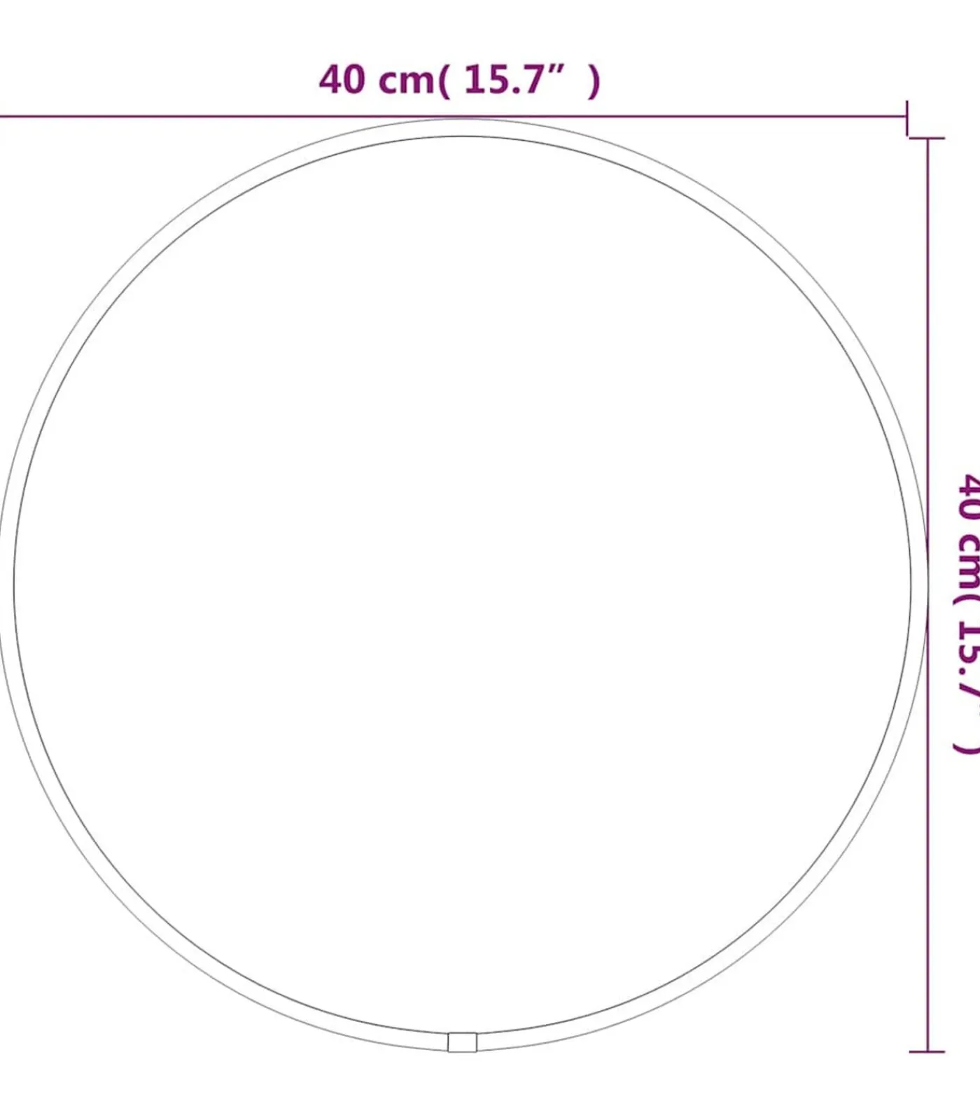 vidaXL Wandspiegel rond Ø40 cm zwart
