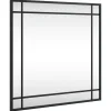 Sale Wandspiegel vierkant 50x50 cm ijzer zwart Spiegels