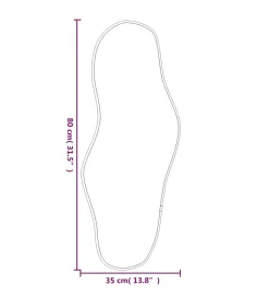 vidaXL Wandspiegel 80x35 cm goudkleurig