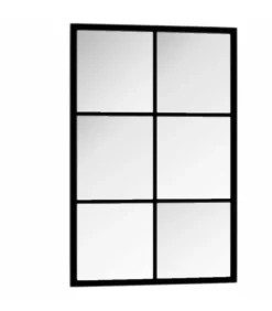 Sale Wandspiegel 60x40 cm metaal zwart Spiegels