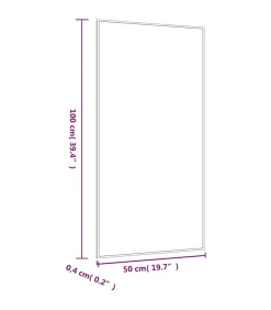vidaXL Wandspiegel 50x100 cm rechthoekig glas