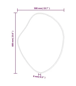 Hot Wandspiegel 60x50 cm zwart Spiegels
