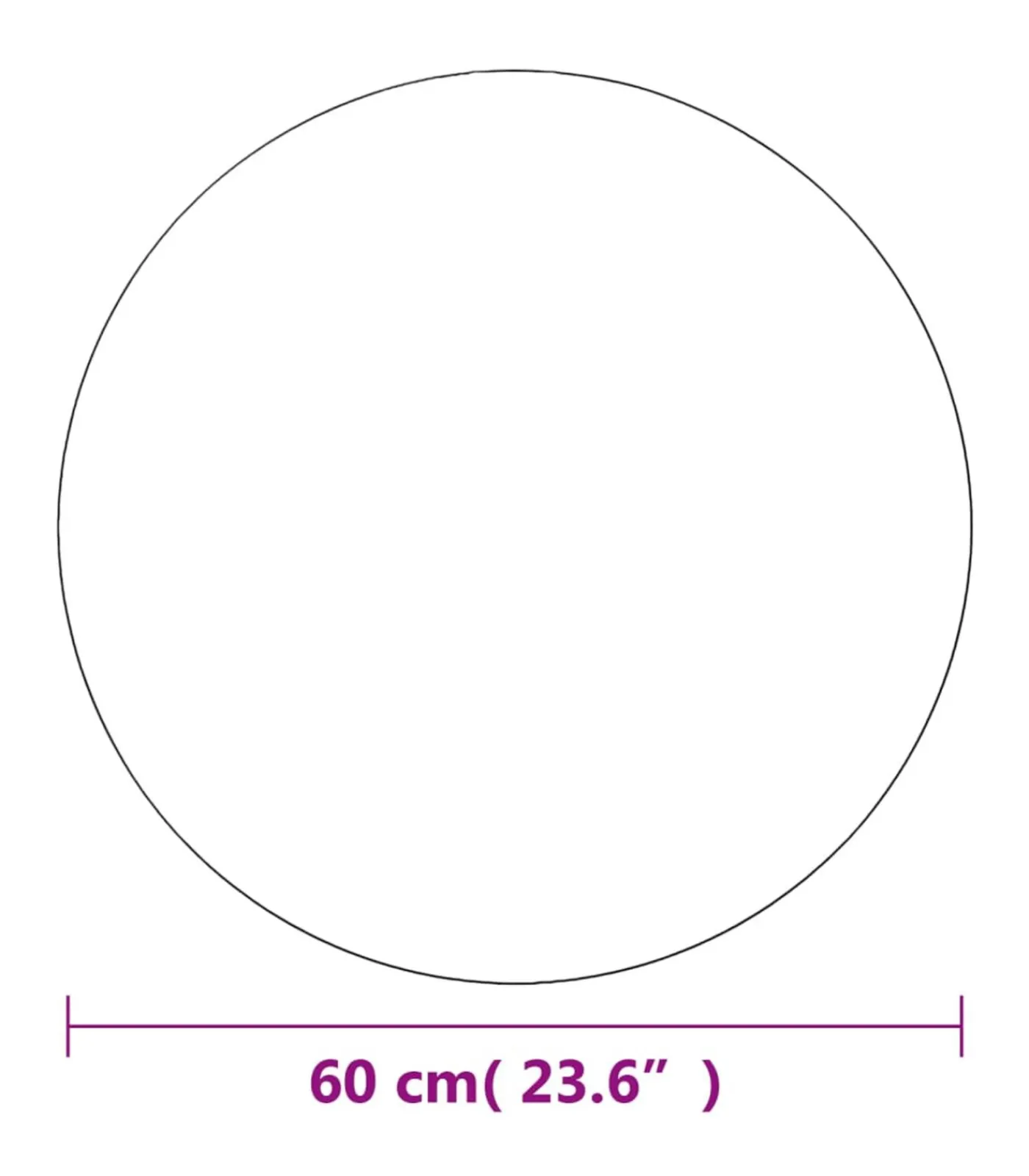 vidaXL Wandspiegels 2 st rond 60 cm glas