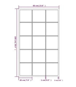 vidaXL Wandspiegels 2 st 100x60 cm metaal zwart