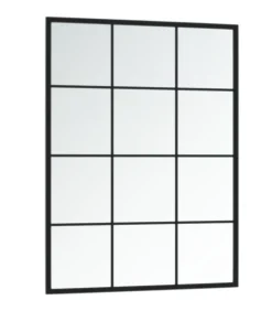 vidaXL Wandspiegels 3 st 80x60 cm metaal zwart