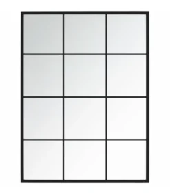 vidaXL Wandspiegels 3 st 80x60 cm metaal zwart