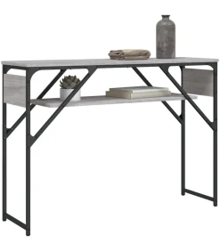 Hot Wandtafel met schap 105x30x75 cm bewerkt hout grijs sonoma Tafels