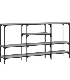 vidaXL Wandtafel 160x29x80 cm bewerkt hout grijs sonoma eikenkleurig