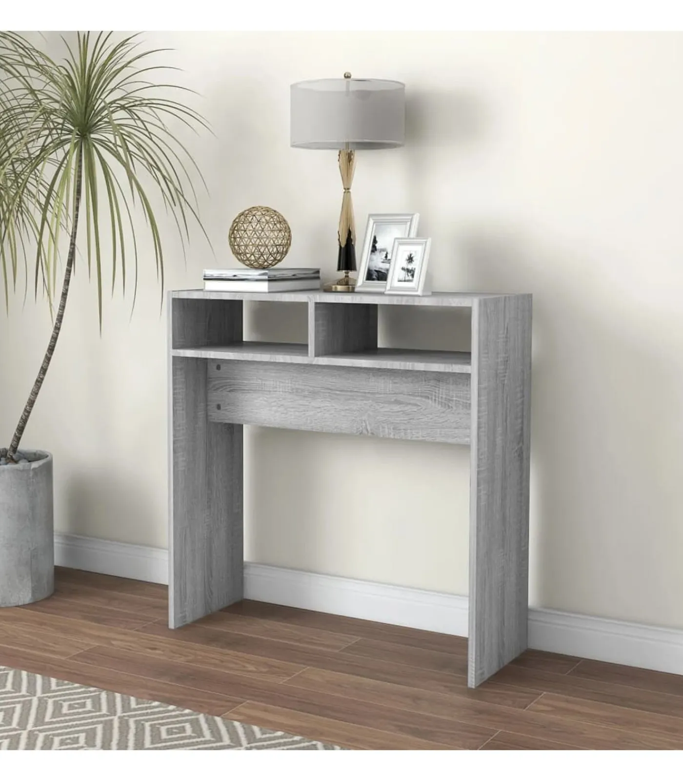 Best Wandtafel 78x30x80 cm bewerkt hout grijs sonoma eikenkleurig Tafels