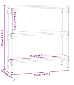 Wandtafel 75x22,5x75 cm bewerkt hout sonoma eikenkleurig Tafels