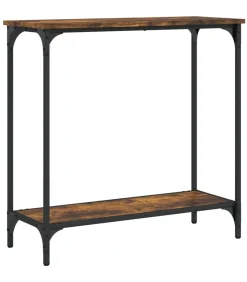 Clearance Wandtafel 75x30,5x75 cm bewerkt hout gerookt eikenkleurig Tafels