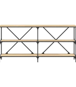 Discount Wandtafel 160x30x75 cm bewerkt hout en ijzer sonoma eikenkleur Tafels