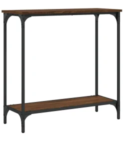 Wandtafel 75x30,5x75 cm bewerkt hout bruin eikenkleur Tafels