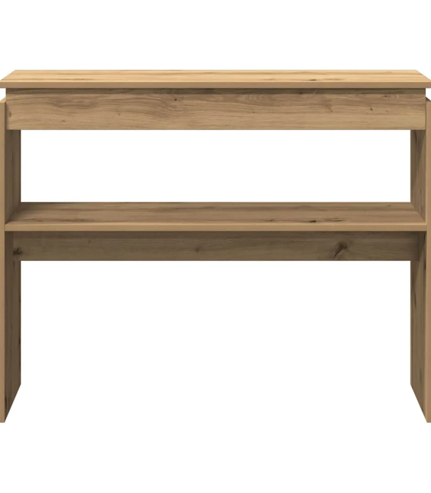 vidaXL Wandtafel 102x30x80 cm bewerkt hout artisanaal eikenkleur