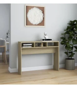 vidaXL Wandtafel 105x30x80 cm bewerkt hout sonoma eikenkleurig