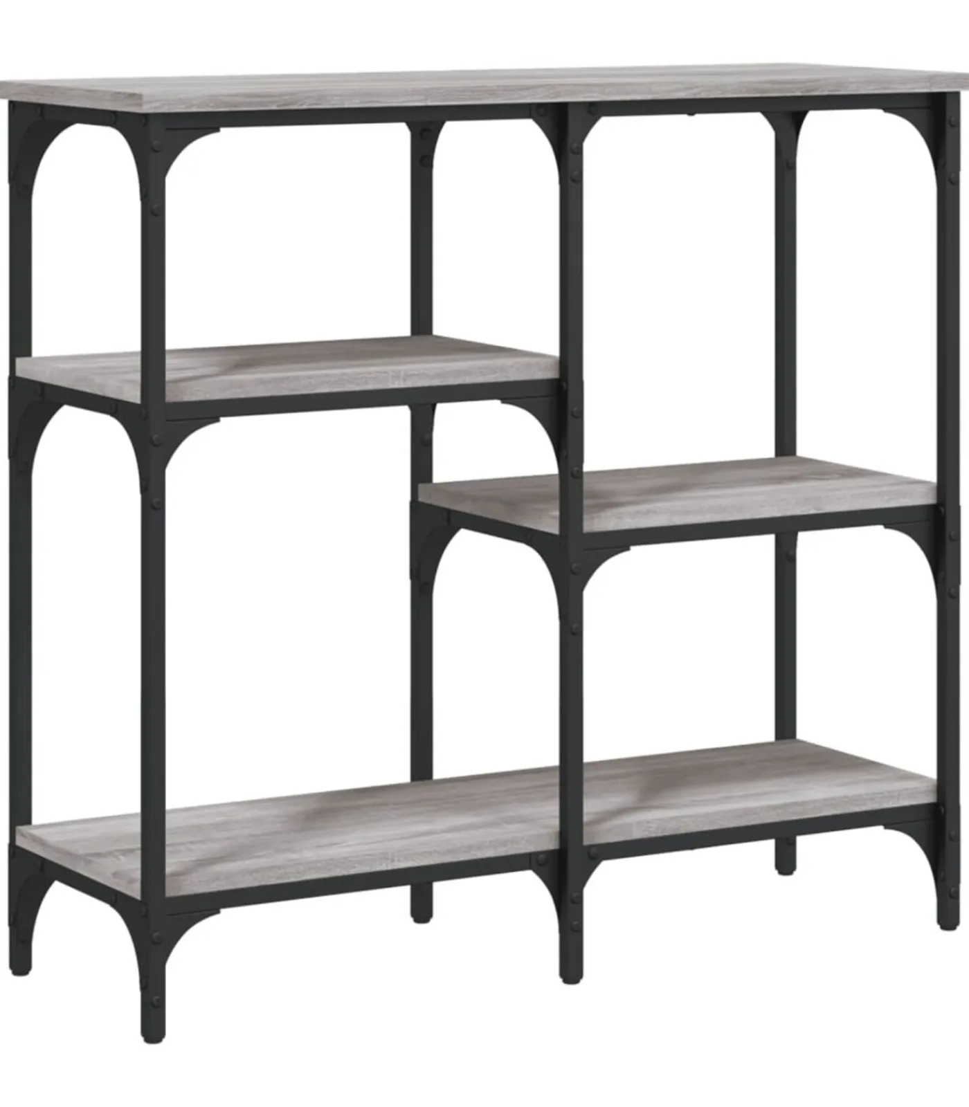 vidaXL Wandtafel 80x29x75 cm bewerkt hout grijs sonoma eikenkleurig