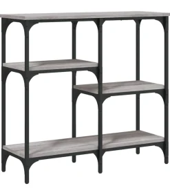 vidaXL Wandtafel 80x29x75 cm bewerkt hout grijs sonoma eikenkleurig