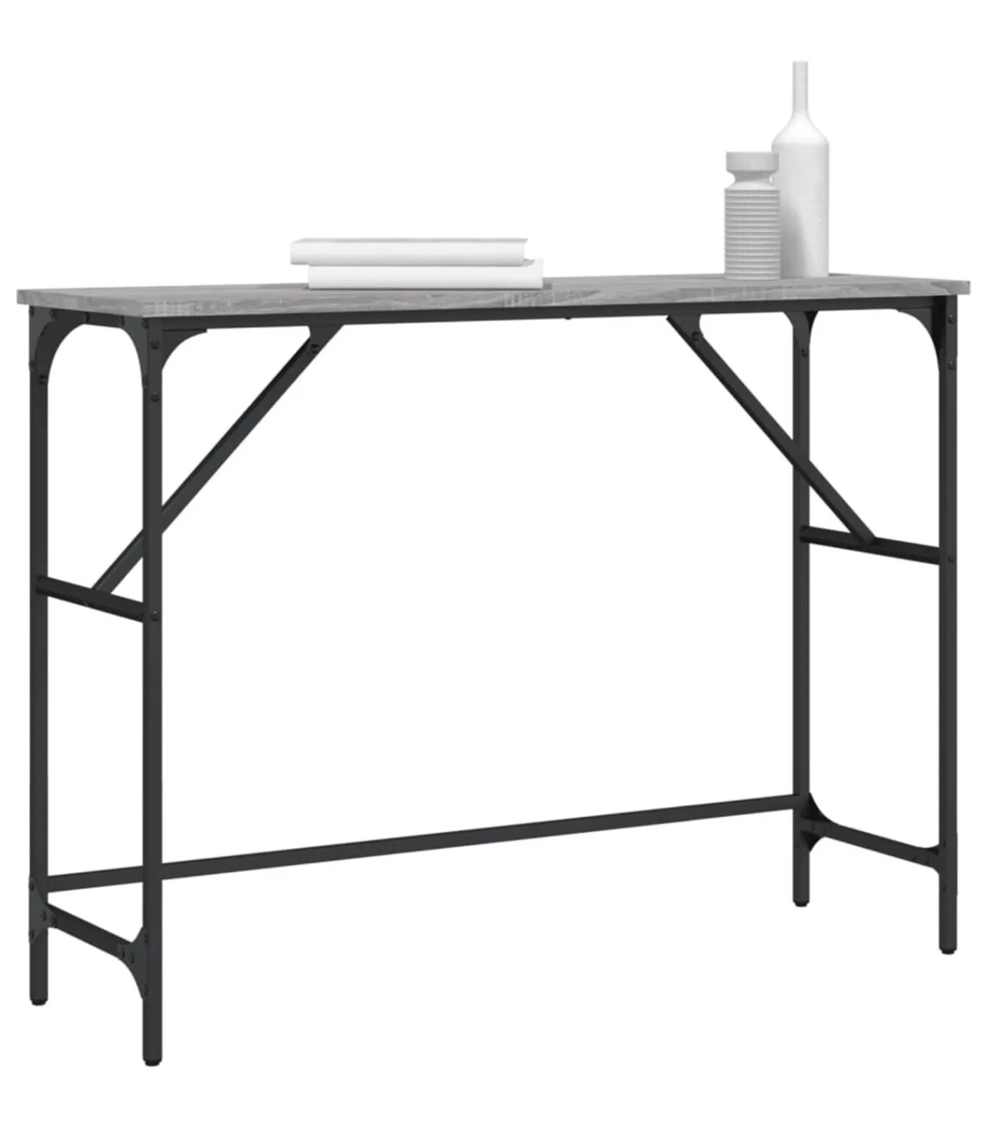 Clearance Wandtafel 100x32x75 cm bewerkt hout grijs sonoma eikenkleurig Tafels