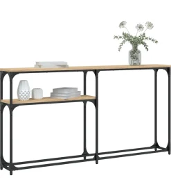 vidaXL Wandtafel 145x22,5x75 cm bewerkt hout sonoma eikenkleurig