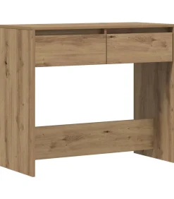 vidaXL Wandtafel 89x41x76,5 cm bewerkt hout artisanaal eikenkleurig