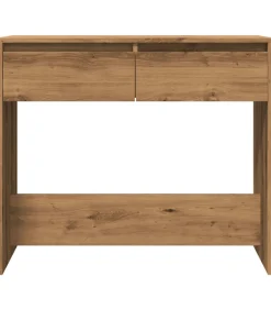 vidaXL Wandtafel 89x41x76,5 cm bewerkt hout artisanaal eikenkleurig