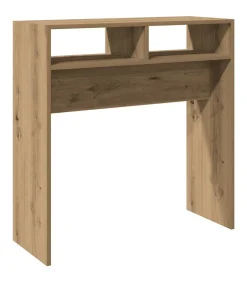 Online Wandtafel 78x30x80 cm bewerkt hout artisanaal eikenkleur Tafels