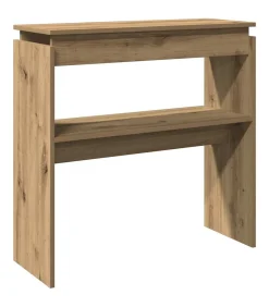 vidaXL Wandtafel 80x30x80 cm bewerkt hout artisanaal eikenkleurig