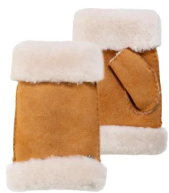 Best Warme leren dameswanten Caramel DAMES Handschoenen