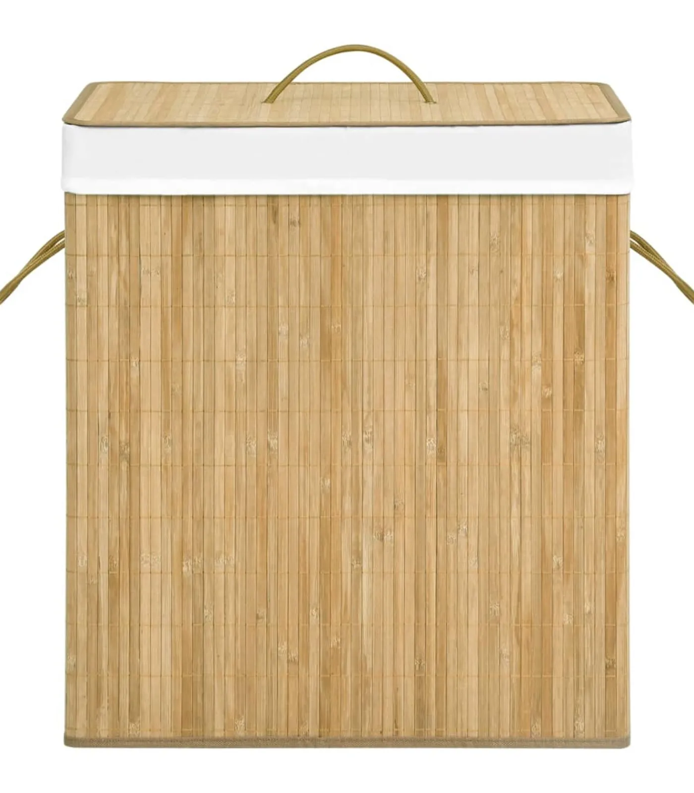 vidaXL Wasmand met 2 vakken 100 L bamboe