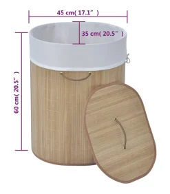 Clearance Wasmand ovaal bamboe natuurlijk Manden En Bakken